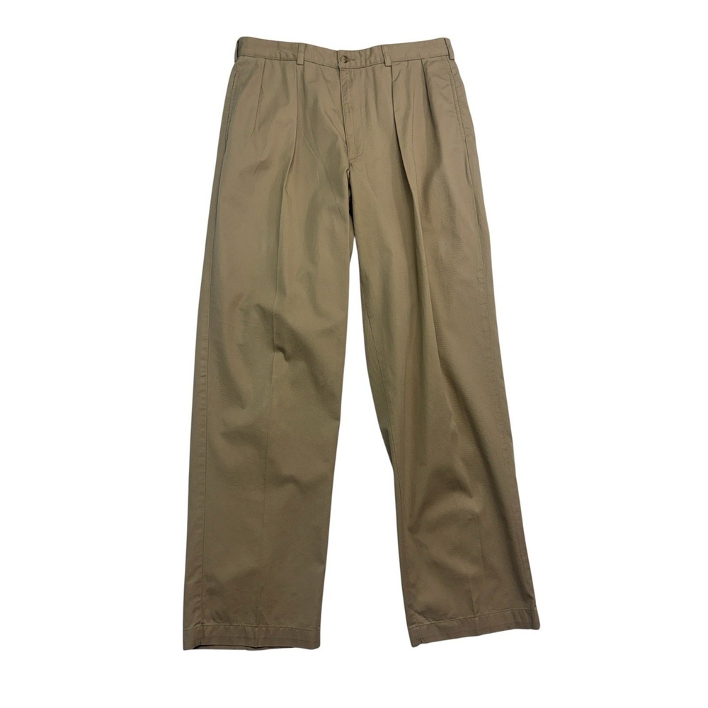vtg Polo Ralph Lauren 35z32 Tan Classic Golf Pants Chino Pleated High Waisted
